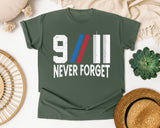 Never Forget White 5 graphic tee in Moss