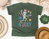 4th July Teal graphic tee in Moss