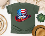Eagle Uncle Sam Hat graphic tee in Moss