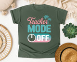 Teacher Mode Off Switch graphic tee in Moss