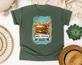 Grill Master Dad Grey graphic tee in Moss