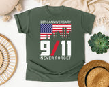 Never Forget Anniversary graphic tee in Moss