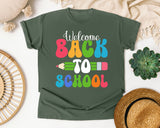 Welcome Back To School Pencil graphic tee in Moss