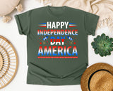 Happy Independence Day America graphic tee in Moss