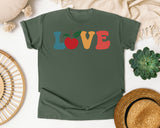 Love Apple graphic tee in Moss