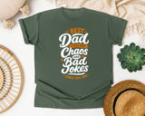 Best Dad Fueling Chaos And Bad Jokes White graphic tee in Moss