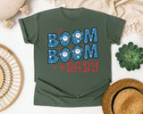 Boom Boom Baby graphic tee in Moss