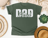 Blessed Dad White 2 graphic tee in Moss