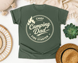 Chief Camping Dad Fire Starter Classic graphic tee in Moss