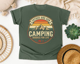 Father And Son Camping Buddies For Life graphic tee in Moss
