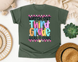 Watch Out Third Grade Here I Come graphic tee in Moss