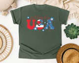 God Bless The USA Red graphic tee in Moss