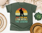 Dad The Man The Myth The Legend Black graphic tee in Moss