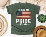 This Is My Pride Flag graphic tee in Moss