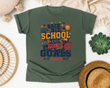 Back To School And Full Of Goals graphic tee in Moss