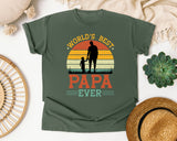 World's Best Papa Ever graphic tee in Moss