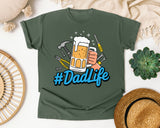 Dad Life Grey graphic tee in Moss