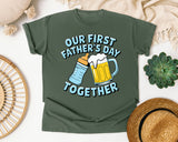 Our First Father's Day Together Grey 2 graphic tee in Moss