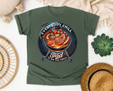 Everybody Chill Dad Is On The Grill Black graphic tee in Moss