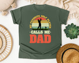 My Favorite Golf Player Calls Me Dad graphic tee in Moss