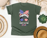 Party In The USA Grey graphic tee in Moss
