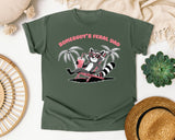 Somebody's Feral Dad graphic tee in Moss