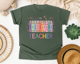 Teacher Grey 3 graphic tee in Moss