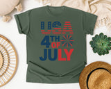 USA 4th Of July Navy graphic tee in Moss