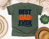 Best Dad Ever Facts Not Opinions Blue graphic tee in Moss