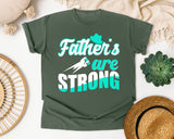 Fathers Are Strong White graphic tee in Moss
