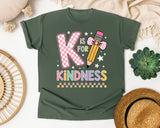 K Is For Kindness graphic tee in Moss
