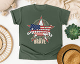 Home Of The Brave graphic tee in Moss