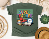 Super Teacher graphic tee in Moss