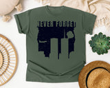 Never Forget White 8 graphic tee in Moss