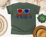 America Grey 4 graphic tee in Moss