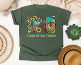 Dad Fixer Of All Things Grey graphic tee in Moss