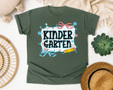 Kindergarten Notebook Bow graphic tee in Moss