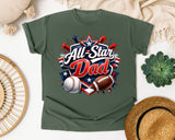 All Star Dad graphic tee in Moss