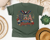 USA 250 Years Of Freedom graphic tee in Moss