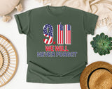 We Will Never Forget Red graphic tee in Moss