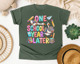 One School Year Later Goose graphic tee in Moss