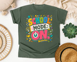 School Mode On graphic tee in Moss