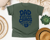 Dad Fueling Chaos Since Day One Navy graphic tee in Moss