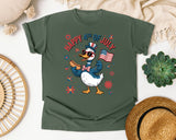Happy 4th Of July Grey 2 graphic tee in Moss