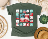 Flag Made Of Marshmallows graphic tee in Moss
