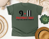 Patriot Day We Will Never Forget Black graphic tee in Moss
