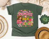 The Princess Is Back To School graphic tee in Moss