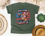 Oh My Stars Grey 2 graphic tee in Moss