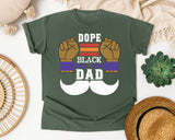 Dope Black Dad White graphic tee in Moss