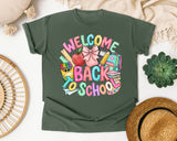 Welcome Back To School Bow graphic tee in Moss